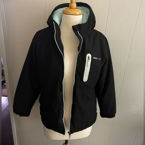 COPY - SWISS TECH FULL ZIP UP DUAL ZIPPERS WOMENS XL BLACK TRIMMED IN BLUE/GREEN